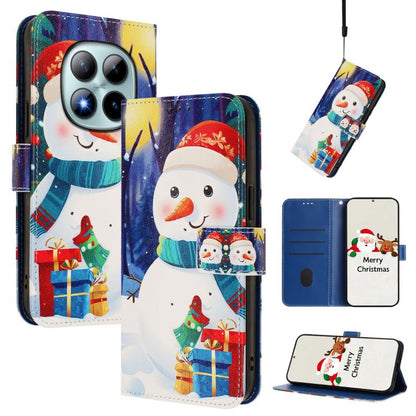 Christmas Series Buckle Leather Phone Case with Hand Strap, For Redmi Note 15 Pro+ 5G 163.3mm/Poco M8 Pro 5G, For Redmi Note 15 5G / 4G 164mm / Poco M8 5G, For Redmi 15C 5G / 4G EU 173mm / Poco C85 5G, For Xiaomi Poco M7 4G 169mm                       ...
