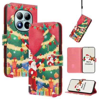 Christmas Series Buckle Leather Phone Case with Hand Strap, For Redmi Note 15 Pro+ 5G 163.3mm/Poco M8 Pro 5G, For Redmi Note 15 5G / 4G 164mm / Poco M8 5G, For Redmi 15C 5G / 4G EU 173mm / Poco C85 5G, For Xiaomi Poco M7 4G 169mm                       ...