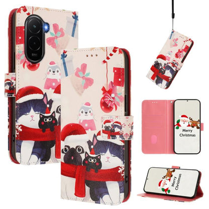 Christmas Series Buckle Leather Phone Case with Hand Strap, For Redmi Note 15 Pro+ 5G 163.3mm/Poco M8 Pro 5G, For Redmi Note 15 5G / 4G 164mm / Poco M8 5G, For Redmi 15C 5G / 4G EU 173mm / Poco C85 5G, For Xiaomi Poco M7 4G 169mm                       ...