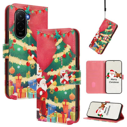 Christmas Series Buckle Leather Phone Case with Hand Strap, For Redmi Note 15 Pro+ 5G 163.3mm/Poco M8 Pro 5G, For Redmi Note 15 5G / 4G 164mm / Poco M8 5G, For Redmi 15C 5G / 4G EU 173mm / Poco C85 5G, For Xiaomi Poco M7 4G 169mm                       ...