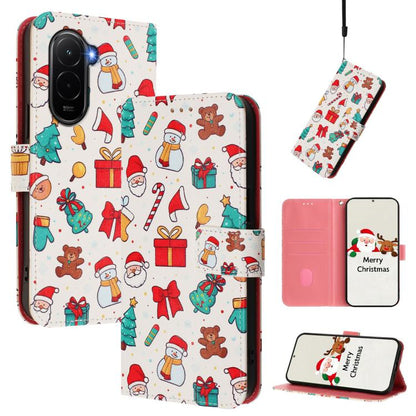 Christmas Series Buckle Leather Phone Case with Hand Strap, For Redmi Note 15 Pro+ 5G 163.3mm/Poco M8 Pro 5G, For Redmi Note 15 5G / 4G 164mm / Poco M8 5G, For Redmi 15C 5G / 4G EU 173mm / Poco C85 5G, For Xiaomi Poco M7 4G 169mm                       ...