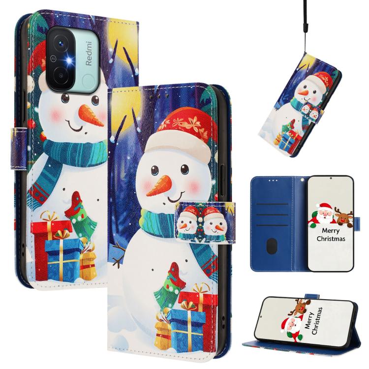 Christmas Series Buckle Leather Phone Case with Hand Strap, For Xiaomi Poco X6 Pro, For Xiaomi 14 Ultra 5G, For Xiaomi 14 Pro 5G, For Xiaomi 14 5G, For Xiaomi 13T / 13T Pro / Redmi K60 Ultra 5G, For Xiaomi 13 Ultra, For Xiaomi Civi 3 5G                ...