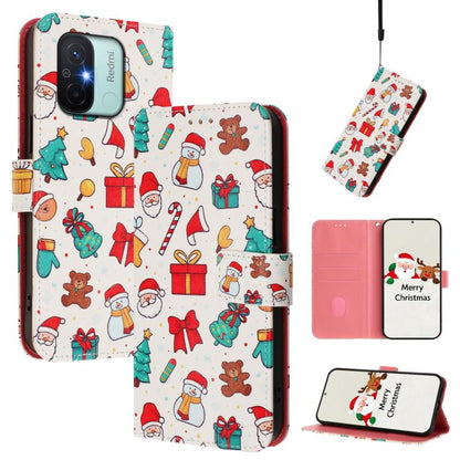 Christmas Series Buckle Leather Phone Case with Hand Strap, For Xiaomi Poco X6 Pro, For Xiaomi 14 Ultra 5G, For Xiaomi 14 Pro 5G, For Xiaomi 14 5G, For Xiaomi 13T / 13T Pro / Redmi K60 Ultra 5G, For Xiaomi 13 Ultra, For Xiaomi Civi 3 5G                ...