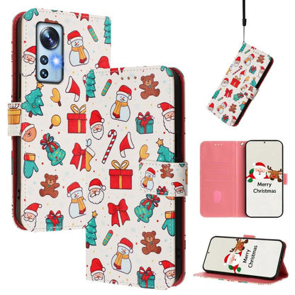 Christmas Series Buckle Leather Phone Case with Hand Strap, For Xiaomi Poco X6 Pro, For Xiaomi 14 Ultra 5G, For Xiaomi 14 Pro 5G, For Xiaomi 14 5G, For Xiaomi 13T / 13T Pro / Redmi K60 Ultra 5G, For Xiaomi 13 Ultra, For Xiaomi Civi 3 5G                ...
