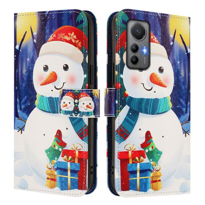 Christmas Series Buckle Leather Phone Case with Hand Strap, For Xiaomi 12 Lite, For Xiaomi Poco C40 / Redmi 10C, For Xiaomi Poco M4 Pro 4G, For Xiaomi Poco X4 Pro 5G