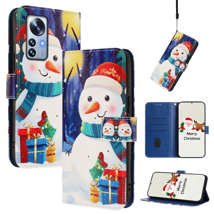 Christmas Series Buckle Leather Phone Case with Hand Strap, For Xiaomi Poco X6 Pro, For Xiaomi 14 Ultra 5G, For Xiaomi 14 Pro 5G, For Xiaomi 14 5G, For Xiaomi 13T / 13T Pro / Redmi K60 Ultra 5G, For Xiaomi 13 Ultra, For Xiaomi Civi 3 5G                ...