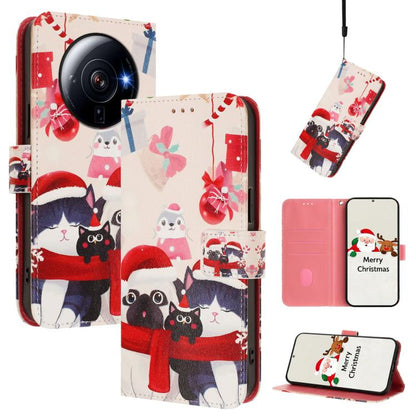 Christmas Series Buckle Leather Phone Case with Hand Strap, For Xiaomi Poco X6 Pro, For Xiaomi 14 Ultra 5G, For Xiaomi 14 Pro 5G, For Xiaomi 14 5G, For Xiaomi 13T / 13T Pro / Redmi K60 Ultra 5G, For Xiaomi 13 Ultra, For Xiaomi Civi 3 5G                ...