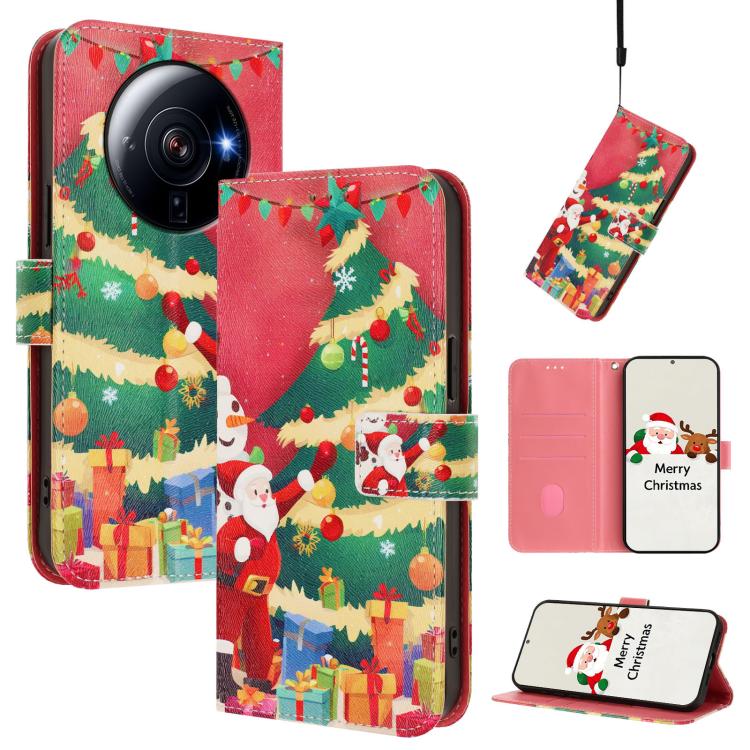 Christmas Series Buckle Leather Phone Case with Hand Strap, For Xiaomi Poco X6 Pro, For Xiaomi 14 Ultra 5G, For Xiaomi 14 Pro 5G, For Xiaomi 14 5G, For Xiaomi 13T / 13T Pro / Redmi K60 Ultra 5G, For Xiaomi 13 Ultra, For Xiaomi Civi 3 5G                ...