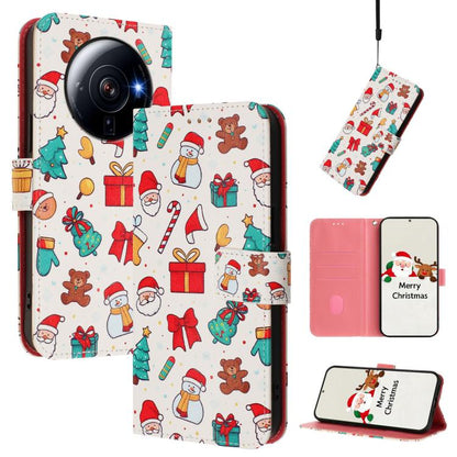 Christmas Series Buckle Leather Phone Case with Hand Strap, For Xiaomi Poco X6 Pro, For Xiaomi 14 Ultra 5G, For Xiaomi 14 Pro 5G, For Xiaomi 14 5G, For Xiaomi 13T / 13T Pro / Redmi K60 Ultra 5G, For Xiaomi 13 Ultra, For Xiaomi Civi 3 5G                ...