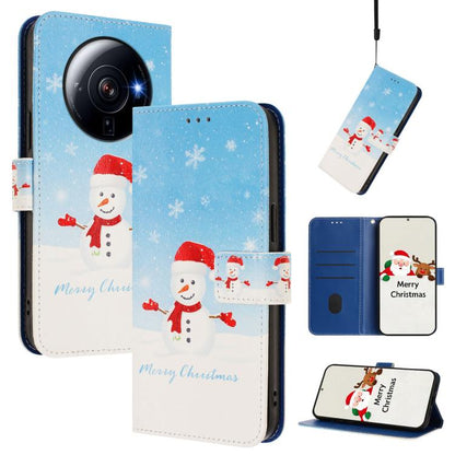Christmas Series Buckle Leather Phone Case with Hand Strap, For Xiaomi Poco X6 Pro, For Xiaomi 14 Ultra 5G, For Xiaomi 14 Pro 5G, For Xiaomi 14 5G, For Xiaomi 13T / 13T Pro / Redmi K60 Ultra 5G, For Xiaomi 13 Ultra, For Xiaomi Civi 3 5G                ...