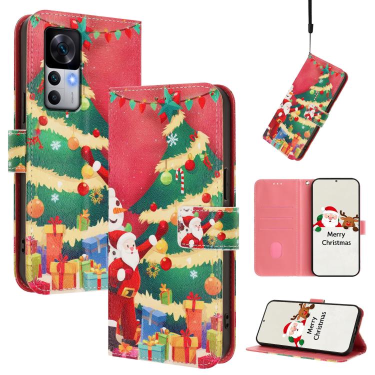 Christmas Series Buckle Leather Phone Case with Hand Strap, For Xiaomi Poco X6 Pro, For Xiaomi 14 Ultra 5G, For Xiaomi 14 Pro 5G, For Xiaomi 14 5G, For Xiaomi 13T / 13T Pro / Redmi K60 Ultra 5G, For Xiaomi 13 Ultra, For Xiaomi Civi 3 5G                ...
