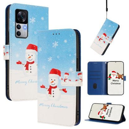 Christmas Series Buckle Leather Phone Case with Hand Strap, For Xiaomi Poco X6 Pro, For Xiaomi 14 Ultra 5G, For Xiaomi 14 Pro 5G, For Xiaomi 14 5G, For Xiaomi 13T / 13T Pro / Redmi K60 Ultra 5G, For Xiaomi 13 Ultra, For Xiaomi Civi 3 5G                ...