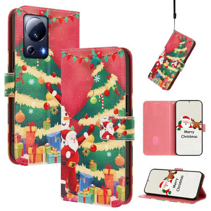 Christmas Series Buckle Leather Phone Case with Hand Strap, For Xiaomi Poco X6 Pro, For Xiaomi 14 Ultra 5G, For Xiaomi 14 Pro 5G, For Xiaomi 14 5G, For Xiaomi 13T / 13T Pro / Redmi K60 Ultra 5G, For Xiaomi 13 Ultra, For Xiaomi Civi 3 5G                ...