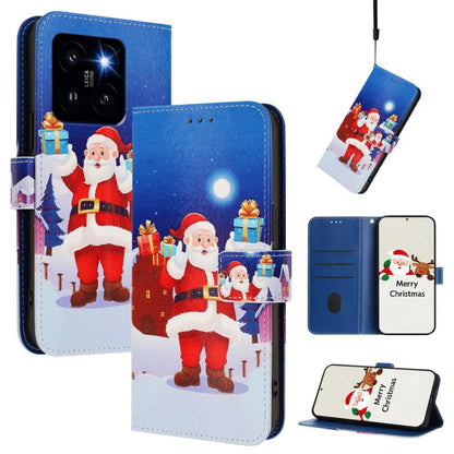 Christmas Series Buckle Leather Phone Case with Hand Strap, For Xiaomi Poco X6 Pro, For Xiaomi 14 Ultra 5G, For Xiaomi 14 Pro 5G, For Xiaomi 14 5G, For Xiaomi 13T / 13T Pro / Redmi K60 Ultra 5G, For Xiaomi 13 Ultra, For Xiaomi Civi 3 5G                ...