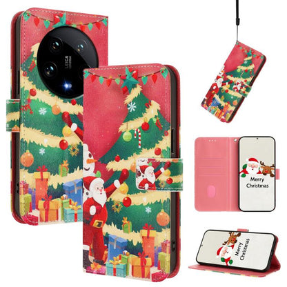 Christmas Series Buckle Leather Phone Case with Hand Strap, For Xiaomi Poco X6 Pro, For Xiaomi 14 Ultra 5G, For Xiaomi 14 Pro 5G, For Xiaomi 14 5G, For Xiaomi 13T / 13T Pro / Redmi K60 Ultra 5G, For Xiaomi 13 Ultra, For Xiaomi Civi 3 5G                ...