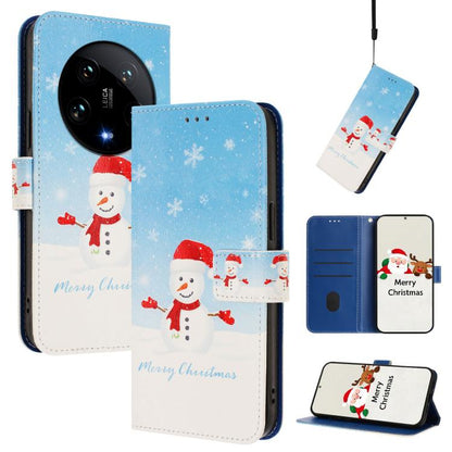 Christmas Series Buckle Leather Phone Case with Hand Strap, For Xiaomi Poco X6 Pro, For Xiaomi 14 Ultra 5G, For Xiaomi 14 Pro 5G, For Xiaomi 14 5G, For Xiaomi 13T / 13T Pro / Redmi K60 Ultra 5G, For Xiaomi 13 Ultra, For Xiaomi Civi 3 5G                ...