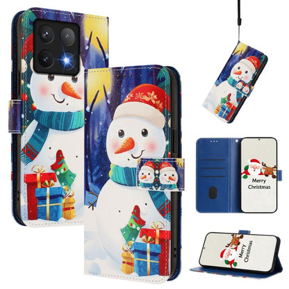 Christmas Series Buckle Leather Phone Case with Hand Strap, For Xiaomi 15T Pro 5G, For Xiaomi 15T 5G, For Xiaomi 15S Pro 5G, For Xiaomi Poco F7 / Redmi Turbo 4 Pro, For Xiaomi Poco F7 Ultra / Redmi K80 Pro, For Xiaomi Poco F7 Pro / Redmi K80           ...