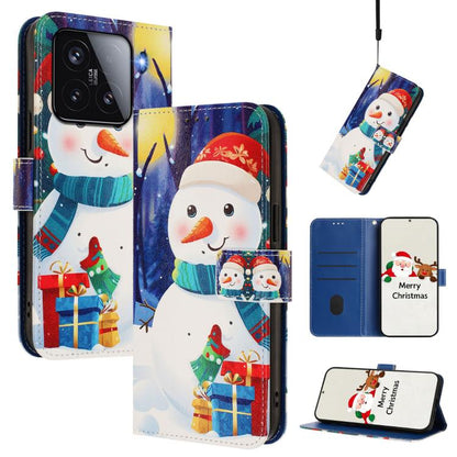 Christmas Series Buckle Leather Phone Case with Hand Strap, For Xiaomi 15T Pro 5G, For Xiaomi 15T 5G, For Xiaomi 15S Pro 5G, For Xiaomi Poco F7 / Redmi Turbo 4 Pro, For Xiaomi Poco F7 Ultra / Redmi K80 Pro, For Xiaomi Poco F7 Pro / Redmi K80           ...