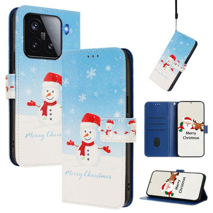 Christmas Series Buckle Leather Phone Case with Hand Strap, For Xiaomi 15T Pro 5G, For Xiaomi 15T 5G, For Xiaomi 15S Pro 5G, For Xiaomi Poco F7 / Redmi Turbo 4 Pro, For Xiaomi Poco F7 Ultra / Redmi K80 Pro, For Xiaomi Poco F7 Pro / Redmi K80           ...