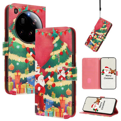 Christmas Series Buckle Leather Phone Case with Hand Strap, For Xiaomi 15T Pro 5G, For Xiaomi 15T 5G, For Xiaomi 15S Pro 5G, For Xiaomi Poco F7 / Redmi Turbo 4 Pro, For Xiaomi Poco F7 Ultra / Redmi K80 Pro, For Xiaomi Poco F7 Pro / Redmi K80           ...