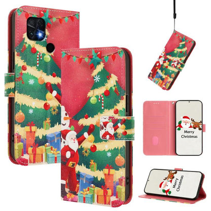 Christmas Series Buckle Leather Phone Case with Hand Strap, For Xiaomi 12 Lite, For Xiaomi Poco C40 / Redmi 10C, For Xiaomi Poco M4 Pro 4G, For Xiaomi Poco X4 Pro 5G