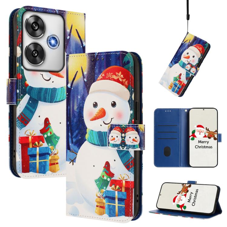 Christmas Series Buckle Leather Phone Case with Hand Strap, For Xiaomi 15T Pro 5G, For Xiaomi 15T 5G, For Xiaomi 15S Pro 5G, For Xiaomi Poco F7 / Redmi Turbo 4 Pro, For Xiaomi Poco F7 Ultra / Redmi K80 Pro, For Xiaomi Poco F7 Pro / Redmi K80           ...