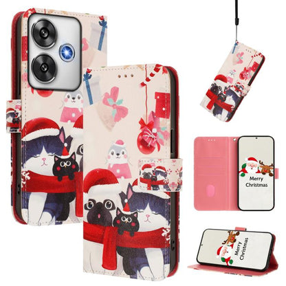 Christmas Series Buckle Leather Phone Case with Hand Strap, For Xiaomi 15T Pro 5G, For Xiaomi 15T 5G, For Xiaomi 15S Pro 5G, For Xiaomi Poco F7 / Redmi Turbo 4 Pro, For Xiaomi Poco F7 Ultra / Redmi K80 Pro, For Xiaomi Poco F7 Pro / Redmi K80           ...