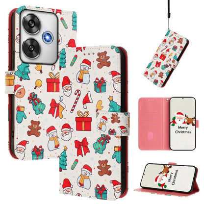 Christmas Series Buckle Leather Phone Case with Hand Strap, For Xiaomi 15T Pro 5G, For Xiaomi 15T 5G, For Xiaomi 15S Pro 5G, For Xiaomi Poco F7 / Redmi Turbo 4 Pro, For Xiaomi Poco F7 Ultra / Redmi K80 Pro, For Xiaomi Poco F7 Pro / Redmi K80           ...