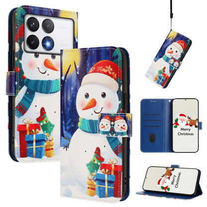 Christmas Series Buckle Leather Phone Case with Hand Strap, For Xiaomi 15T Pro 5G, For Xiaomi 15T 5G, For Xiaomi 15S Pro 5G, For Xiaomi Poco F7 / Redmi Turbo 4 Pro, For Xiaomi Poco F7 Ultra / Redmi K80 Pro, For Xiaomi Poco F7 Pro / Redmi K80           ...
