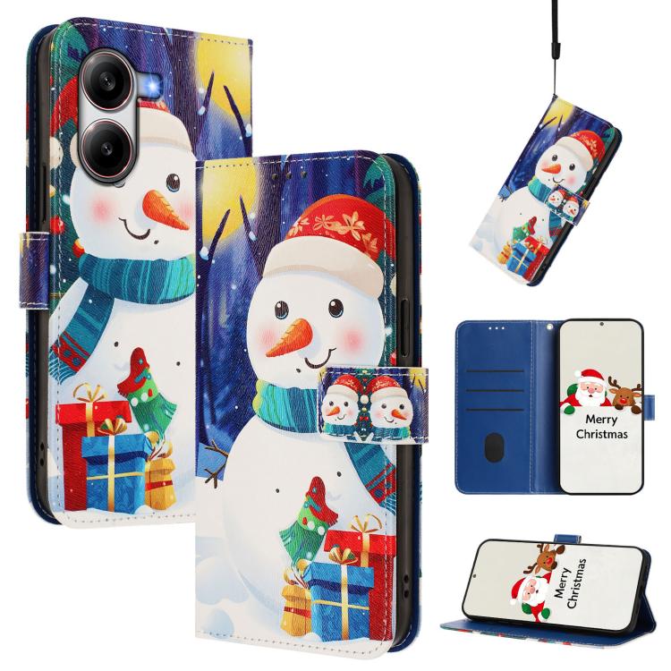 Christmas Series Buckle Leather Phone Case with Hand Strap, For Xiaomi 15T Pro 5G, For Xiaomi 15T 5G, For Xiaomi 15S Pro 5G, For Xiaomi Poco F7 / Redmi Turbo 4 Pro, For Xiaomi Poco F7 Ultra / Redmi K80 Pro, For Xiaomi Poco F7 Pro / Redmi K80           ...