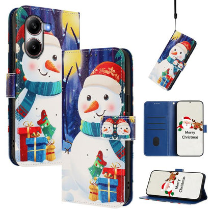 Christmas Series Buckle Leather Phone Case with Hand Strap, For Xiaomi 15T Pro 5G, For Xiaomi 15T 5G, For Xiaomi 15S Pro 5G, For Xiaomi Poco F7 / Redmi Turbo 4 Pro, For Xiaomi Poco F7 Ultra / Redmi K80 Pro, For Xiaomi Poco F7 Pro / Redmi K80           ...