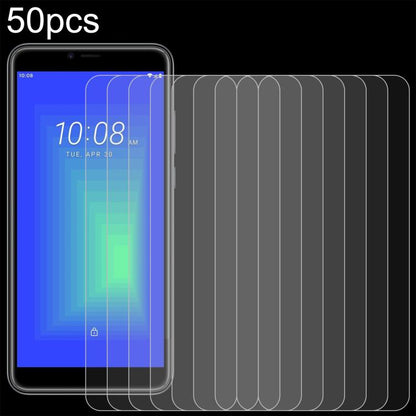 50pcs 0.26mm 9H 2.5D Tempered Glass Film, For HTC Wildfire E7 Plus, For HTC Wildfire E5 Life, For HTC Wildfire E4 Plus, For HTC Wildfire E5, For HTC Wildfire E6 Star, For HTC Wildfire E6