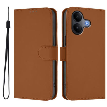 Skin Feel Solid Color Leather Phone Case with Lanyard, For vivo V60 Lite 5G Global, For vivo Y400 5G Global, For vivo V60 5G Global