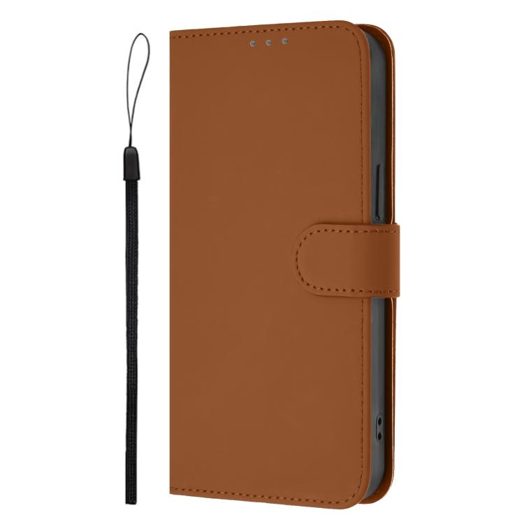 Skin Feel Solid Color Leather Phone Case with Lanyard, For vivo V60 Lite 5G Global, For vivo Y400 5G Global, For vivo V60 5G Global