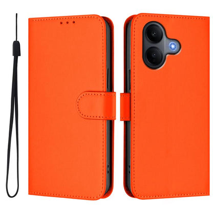 Skin Feel Solid Color Leather Phone Case with Lanyard, For vivo V60 Lite 5G Global, For vivo Y400 5G Global, For vivo V60 5G Global