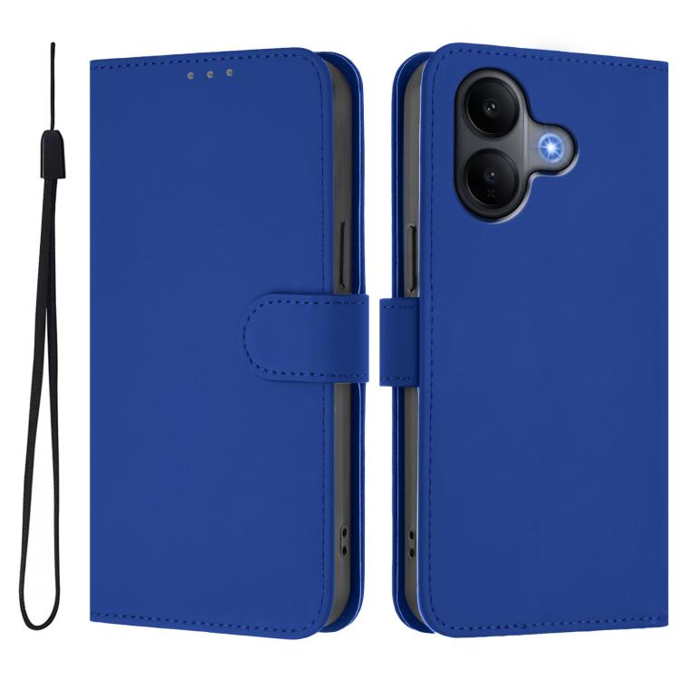Skin Feel Solid Color Leather Phone Case with Lanyard, For vivo V60 Lite 5G Global, For vivo Y400 5G Global, For vivo V60 5G Global