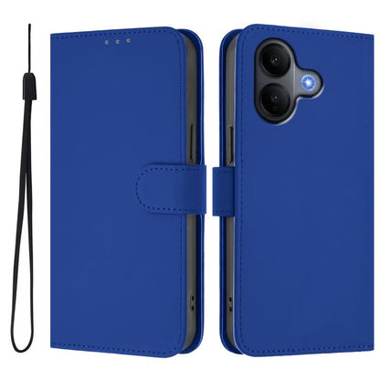 Skin Feel Solid Color Leather Phone Case with Lanyard, For vivo V60 Lite 5G Global, For vivo Y400 5G Global, For vivo V60 5G Global