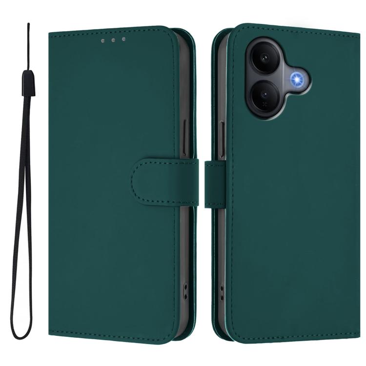 Skin Feel Solid Color Leather Phone Case with Lanyard, For vivo V60 Lite 5G Global, For vivo Y400 5G Global, For vivo V60 5G Global