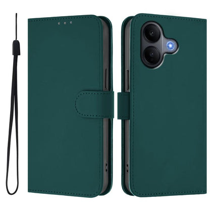 Skin Feel Solid Color Leather Phone Case with Lanyard, For vivo V60 Lite 5G Global, For vivo Y400 5G Global, For vivo V60 5G Global