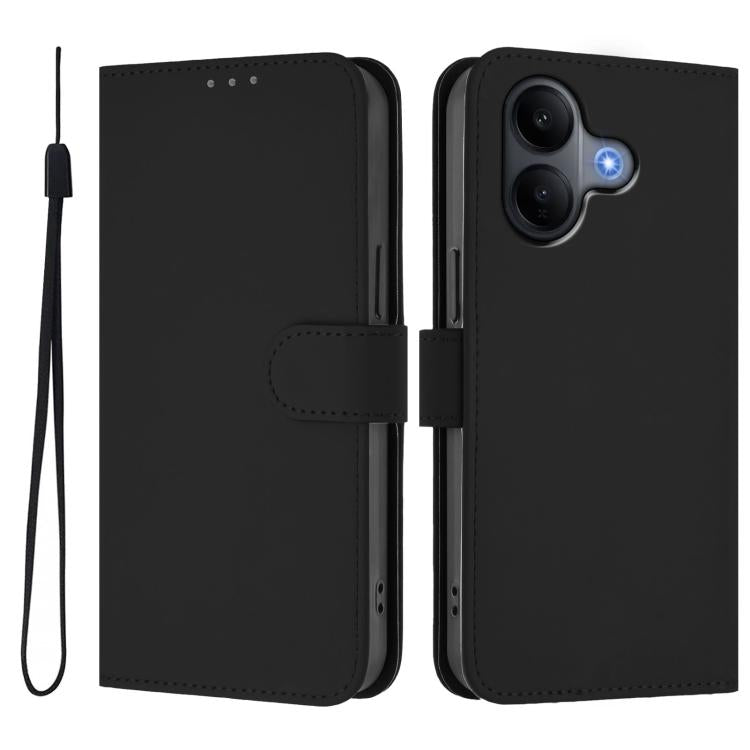 Skin Feel Solid Color Leather Phone Case with Lanyard, For vivo V60 Lite 5G Global, For vivo Y400 5G Global, For vivo V60 5G Global