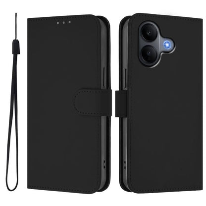 Skin Feel Solid Color Leather Phone Case with Lanyard, For vivo V60 Lite 5G Global, For vivo Y400 5G Global, For vivo V60 5G Global