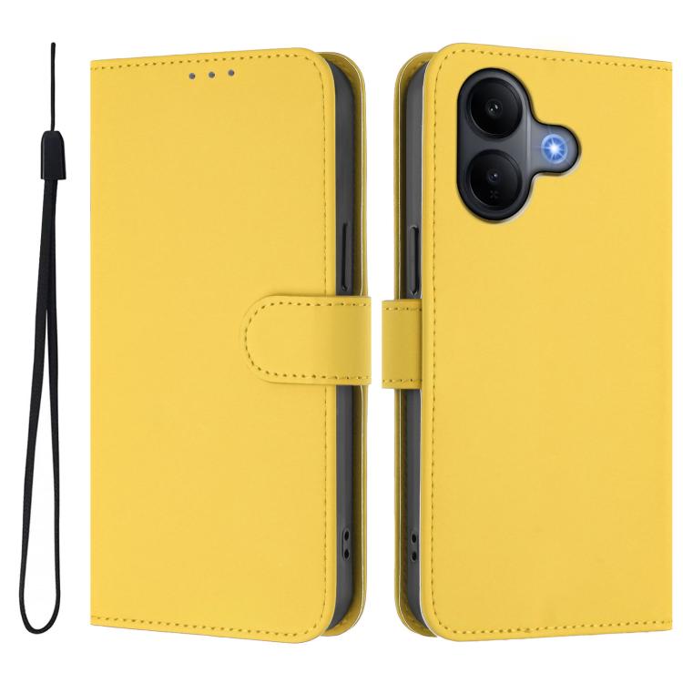 Skin Feel Solid Color Leather Phone Case with Lanyard, For vivo V60 Lite 5G Global, For vivo Y400 5G Global, For vivo V60 5G Global