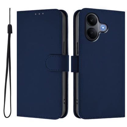 Skin Feel Solid Color Leather Phone Case with Lanyard, For vivo V60 Lite 5G Global, For vivo Y400 5G Global, For vivo V60 5G Global