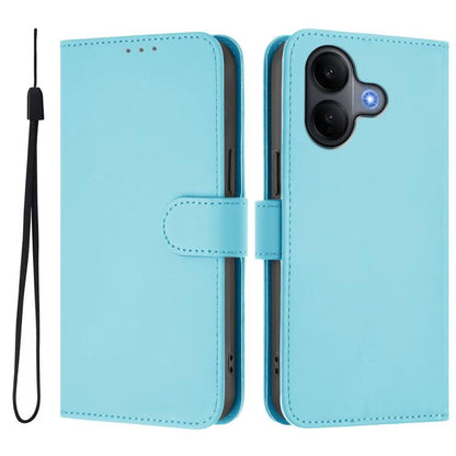 Skin Feel Solid Color Leather Phone Case with Lanyard, For vivo V60 Lite 5G Global, For vivo Y400 5G Global, For vivo V60 5G Global