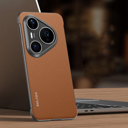 SULADA Frameless Top Layer Cowhide Leather PC Phone Case, For Huawei Pura X View, For Huawei Pura 90 Pro Max 5G, For Huawei Pura 90 Pro 5G, For Huawei Pura 90 5G, For Huawei Mate 80 Pro Max, For Huawei Mate 80 / Mate 80 Pro, For Huawei Pura 80 Ultra 5G...
