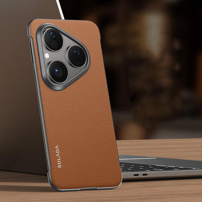 SULADA Frameless Top Layer Cowhide Leather PC Phone Case, For Huawei Pura X View, For Huawei Pura 90 Pro Max 5G, For Huawei Pura 90 Pro 5G, For Huawei Pura 90 5G, For Huawei Mate 80 Pro Max, For Huawei Mate 80 / Mate 80 Pro, For Huawei Pura 80 Ultra 5G...