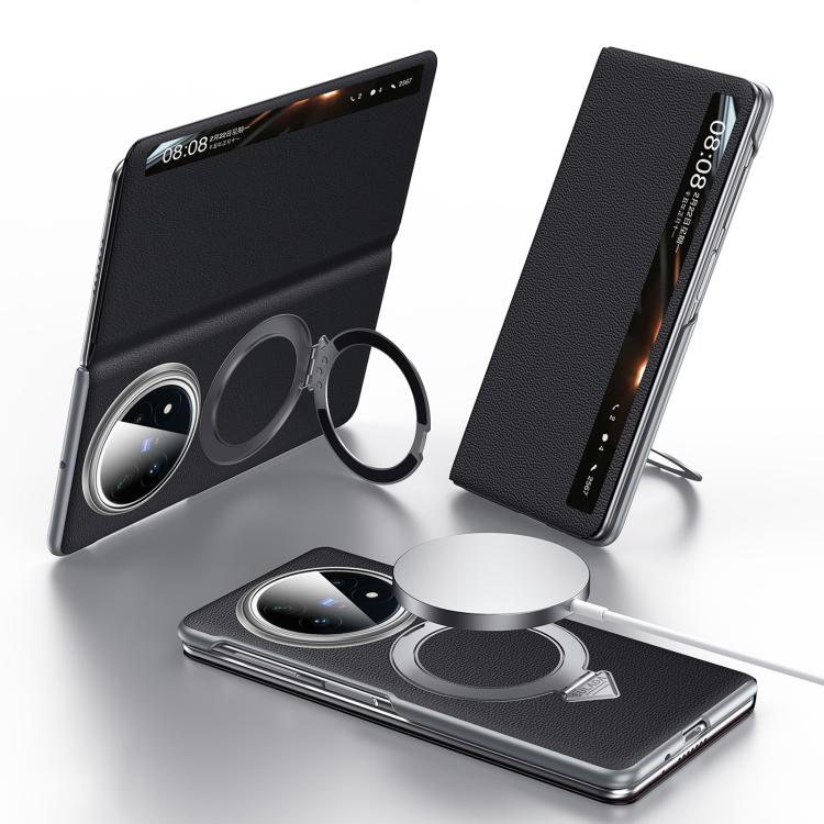 SULADA Smart View Window MagSafe Magnetic Holder Leather Phone Case, For vivo X Fold6 5G, For vivo X Fold5