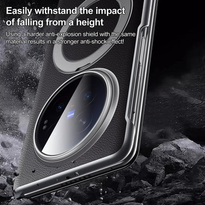 SULADA Smart View Window MagSafe Magnetic Holder Leather Phone Case, For vivo X Fold6 5G, For vivo X Fold5