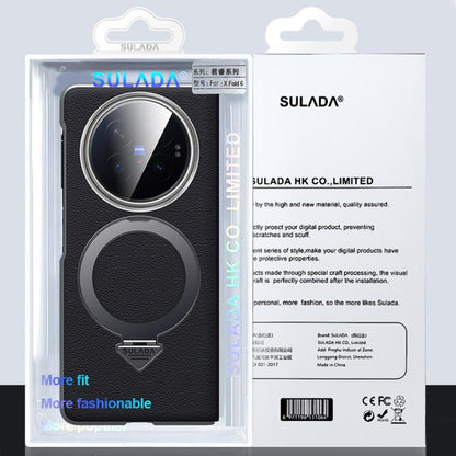 SULADA Smart View Window MagSafe Magnetic Holder Leather Phone Case, For vivo X Fold6 5G, For vivo X Fold5