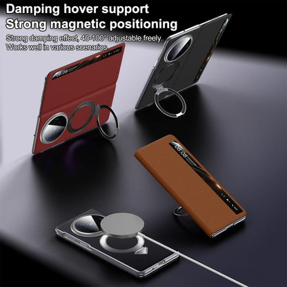 SULADA Smart View Window MagSafe Magnetic Holder Leather Phone Case, For vivo X Fold6 5G, For vivo X Fold5